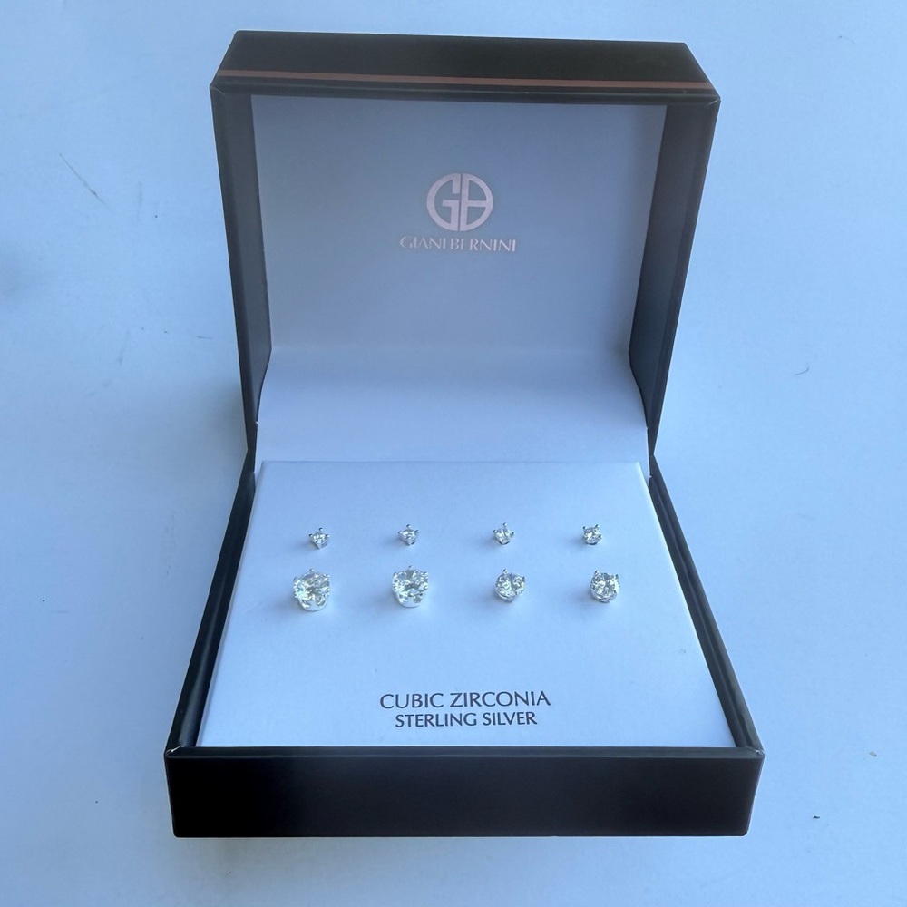 Giani Bernini Sterling Silver Cubic Zirconia Earring Collection